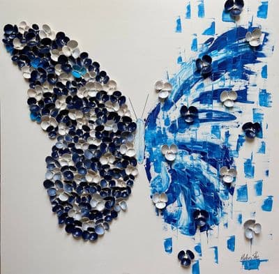 BUTTERFLY MATRIX SHELL BLUE — Helen She