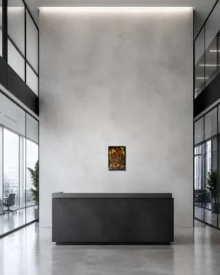 Abstract #35 shown in Office Lobby