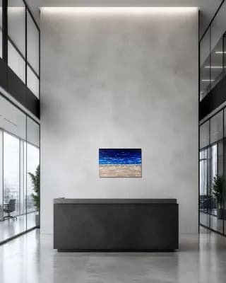 abstract art shown in Office Lobby