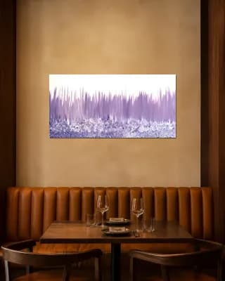 ABSTRACT ART shown in Restaurant