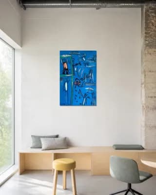 Blue Frame I— The Heist shown in Creative Office