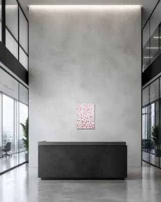 Blush Fragments shown in Office Lobby