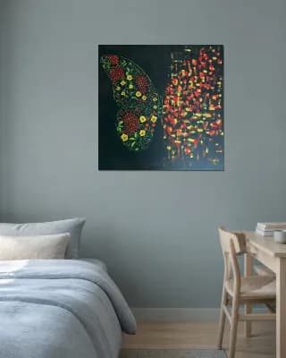 BUTTERFLY  MATRIX KHOKHLOMA shown in Bedroom / Study