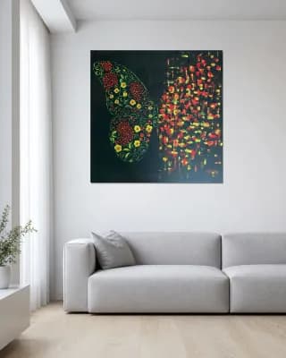 BUTTERFLY  MATRIX KHOKHLOMA shown in Minimalist Living Room