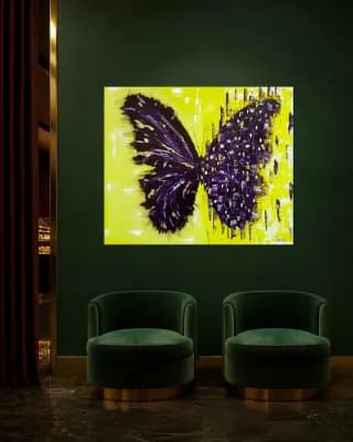 BUTTERFLY MATRIX GOLD shown in Hotel Lounge
