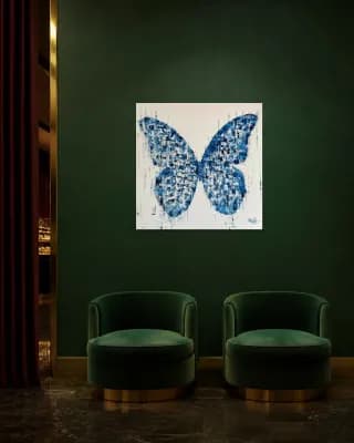 BUTTERFLY MATRIX LIBERTA shown in Hotel Lounge