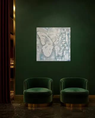 BUTTERFLY MATRIX SCULPTURE shown in Hotel Lounge