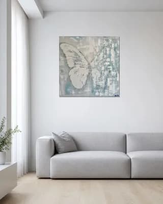 BUTTERFLY MATRIX SCULPTURE shown in Minimalist Living Room