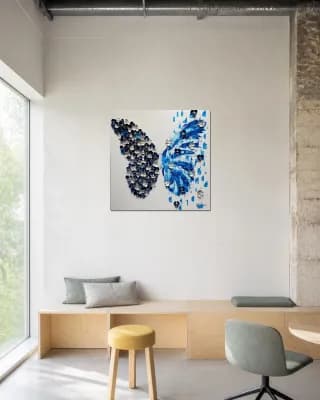 BUTTERFLY MATRIX SHELL BLUE shown in Creative Office