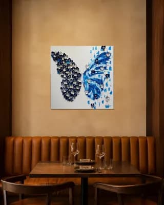 BUTTERFLY MATRIX SHELL BLUE shown in Restaurant