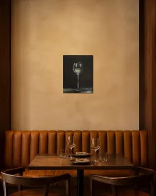 Chardonnay shown in Restaurant