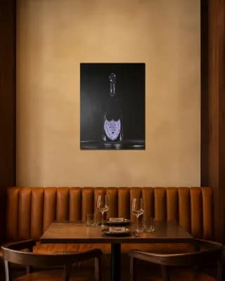 Dom Pérognon Rosé Vintage 2003 shown in Restaurant
