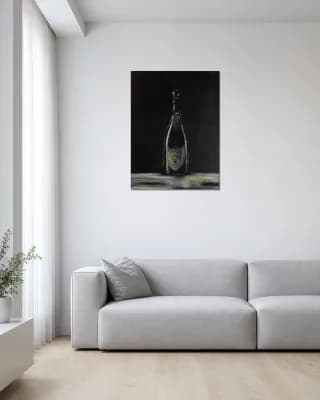 DOM PERIGNON shown in Minimalist Living Room