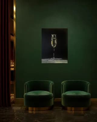 Dom Perignon White Gold Jeroboam shown in Hotel Lounge