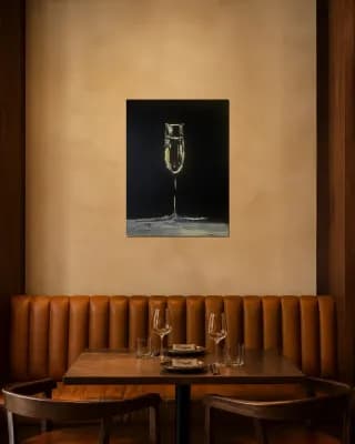 Dom Perignon White Gold Jeroboam shown in Restaurant
