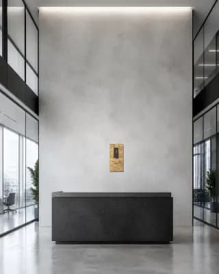 Elegance in the Dar shown in Office Lobby