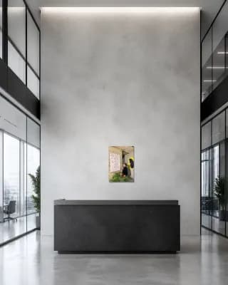 Fan Dance Japan shown in Office Lobby