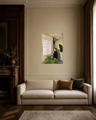 Fan Dance Japan shown in Classic Living Room