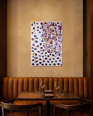 INDIA shown in Restaurant