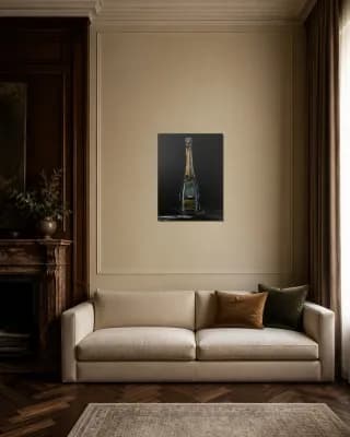 KRUG CHAMPAGNE shown in Classic Living Room