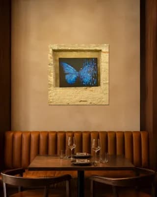 Matrix of the Night: Electric Blue shown in Restaurant