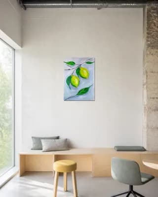 Mediterranean Lemon Branch shown in Creative Office