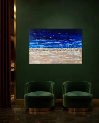Midnight Shoreline shown in Hotel Lounge