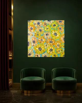 SUNFLOWER shown in Hotel Lounge