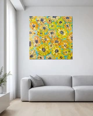 SUNFLOWER shown in Minimalist Living Room