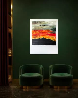SUNSET IN ROME shown in Hotel Lounge
