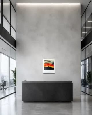 SUNSET IN ROME shown in Office Lobby