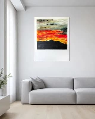 SUNSET IN ROME shown in Minimalist Living Room