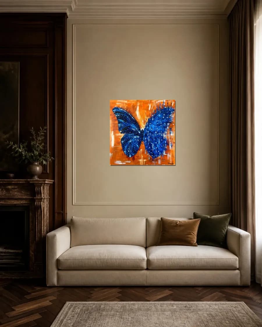 butterfly matrix shown in an interior