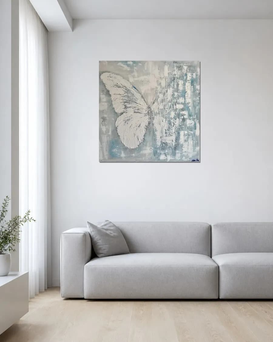 BUTTERFLY MATRIX SCULPTURE shown in an interior